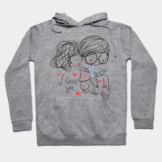 I love you Hoodie by Smoky Lemon